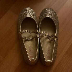 Gold Glitter Shoes